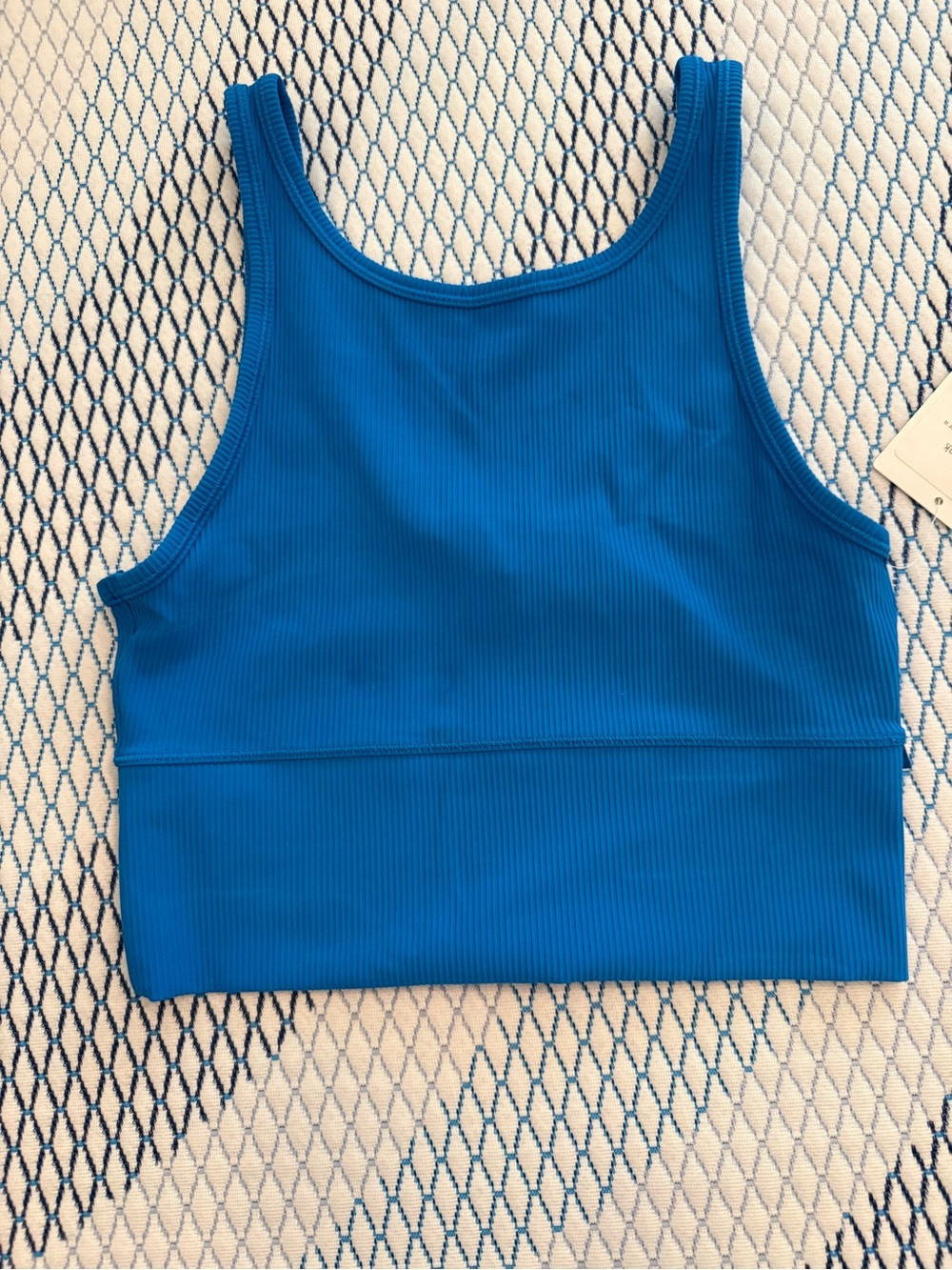 lululemon athletica Blue Ribbed Tank Top